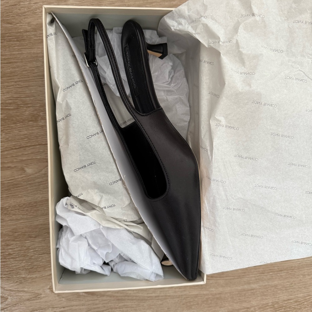 Tony Bianco Black Slingback Women's Shoes